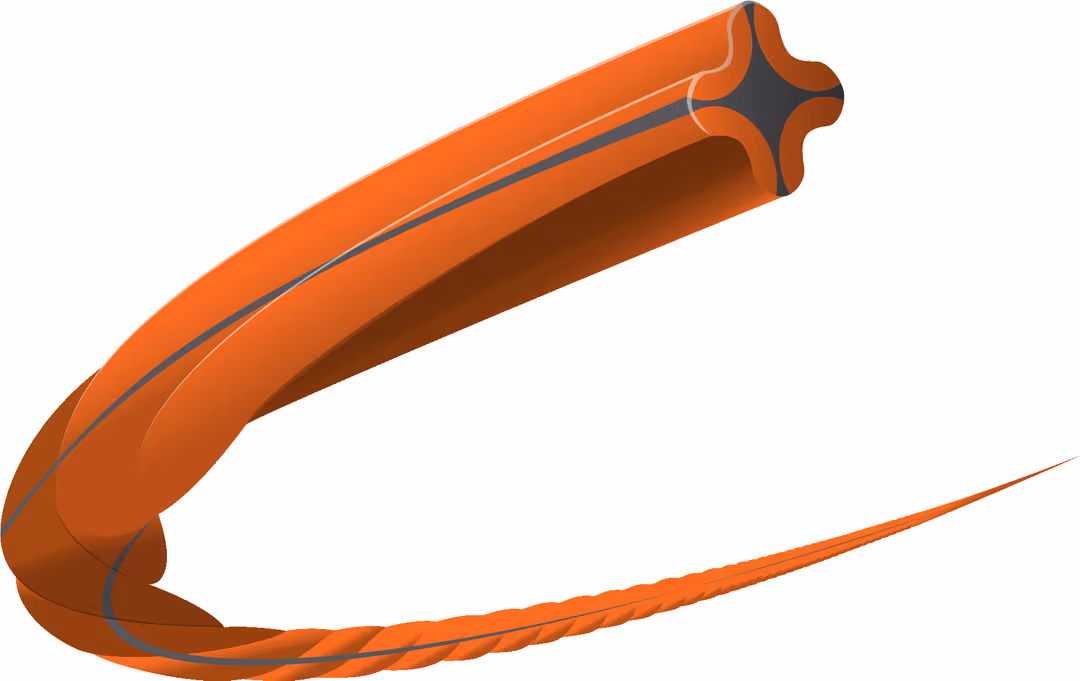 trimmer line whisper twist: 2,0mmx112m donut orange/black trimmer line whisper twist: 2,0mmx112m donut orange/black