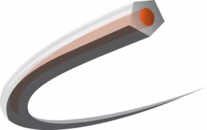 trimmer line core cut: 3,3mmx120m spool orange/translucent